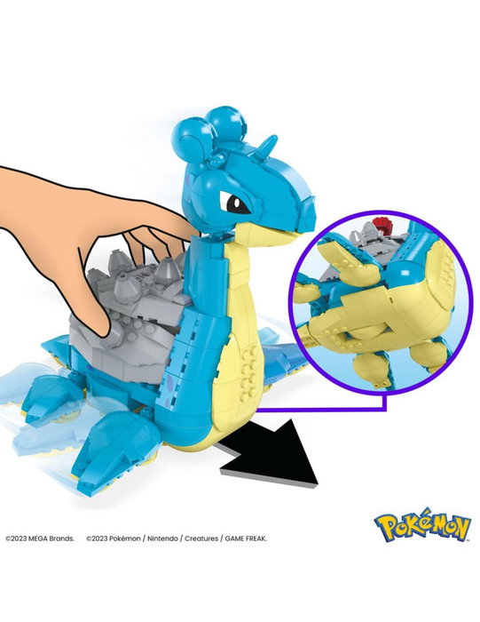 Mega Bloks Pokemon Lapras Construible HKT26 Mattel +8 años Mega Bloks Pokemon Lapras Construible HKT26 Mattel +8 años