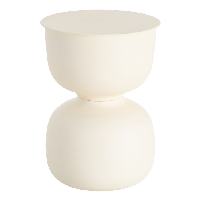 Mesita Blanco Roto Acero 38 X 38 X 52 cm