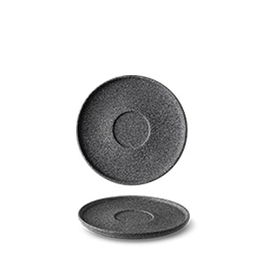 LANGENTHAL RAW DOUBLEWALLS Plato Plano Negro 14 cm - Vajilla de Color, No Apto Lavavajillas ni Microondas (Set de 6)