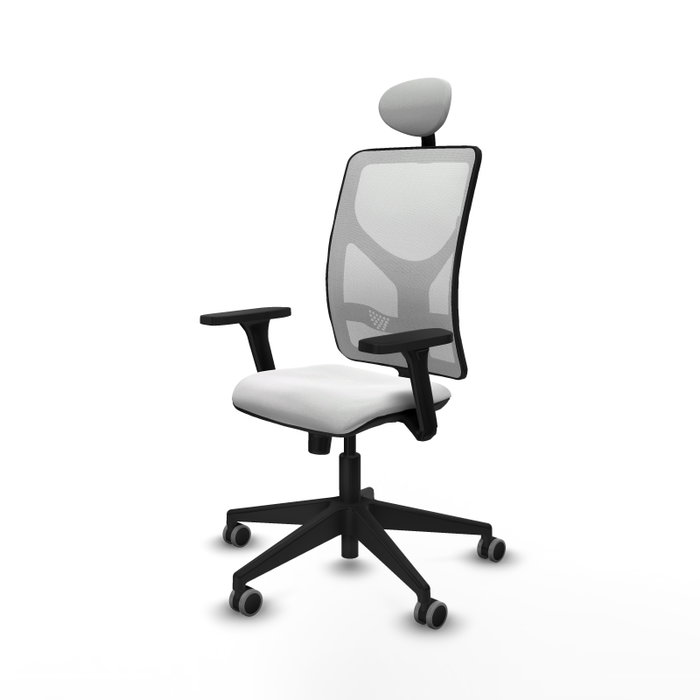 PIQUERAS Y CRESPO Silla de oficina Motilla con mecanismo Sincro, Brazos 3D y Cabecero Fijo, Blanco PIQUERAS Y CRESPO Silla de oficina Motilla con mecanismo Sincro, Brazos 3D y Cabecero Fijo, Blanco