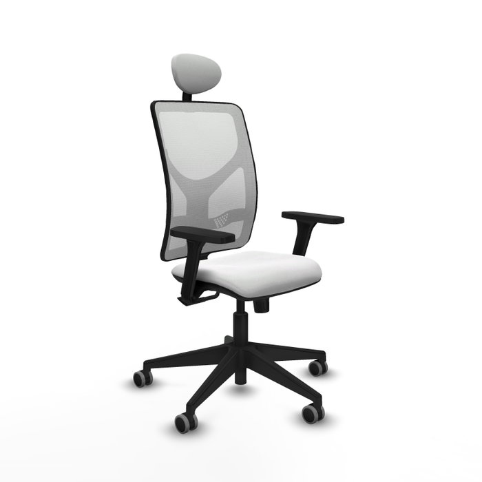 PIQUERAS Y CRESPO Silla de oficina Motilla con mecanismo Sincro, Brazos 3D y Cabecero Fijo, Blanco PIQUERAS Y CRESPO Silla de oficina Motilla con mecanismo Sincro, Brazos 3D y Cabecero Fijo, Blanco