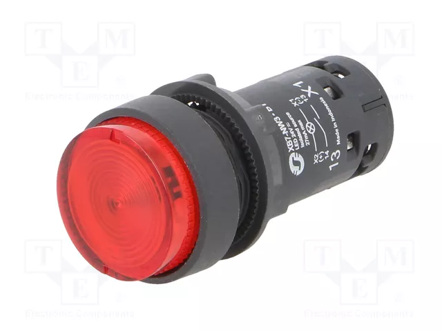 SCHNEIDER ELECTRIC Interruptor de presión Harmony XB7 22mm Rojo LED 24V