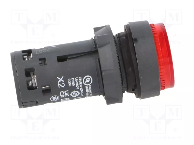 SCHNEIDER ELECTRIC Interruptor de presión Harmony XB7 22mm Rojo LED 24V