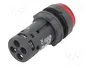 SCHNEIDER ELECTRIC Interruptor de presión Harmony XB7 22mm Rojo LED 24V