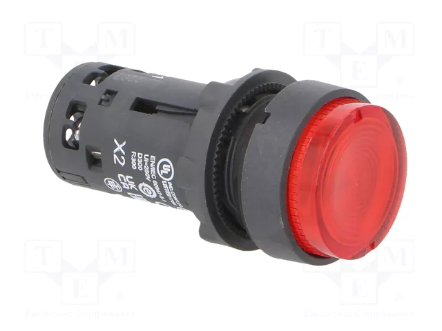 SCHNEIDER ELECTRIC Interruptor de presión Harmony XB7 22mm Rojo LED 24V