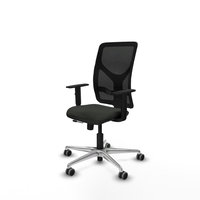 PIQUERAS Y CRESPO Silla de oficina Motilla Negra con mecanismo Sincro/Traslack