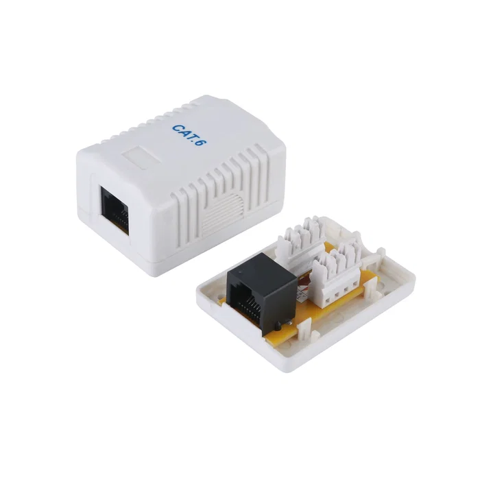 Equip 235213 Caja de Tomas de Superficie, RJ-45 Cat.6, 1 Puerto, Blanco