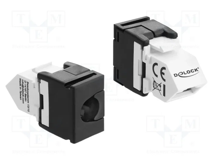 DeLOCK 90936 Módulo Keystone RJ45 a LSA Cat.6 45° plano sin blindaje negro/blanco DeLOCK 90936 Módulo Keystone RJ45 a LSA Cat.6 45° plano sin blindaje negro/blanco