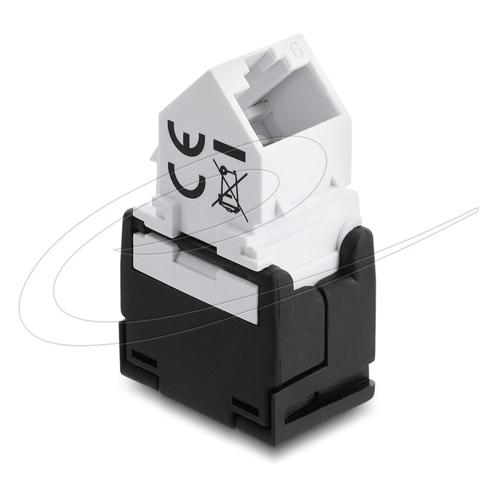 DeLOCK 90936 Módulo Keystone RJ45 a LSA Cat.6 Plano Negro/Blanco DeLOCK 90936 Módulo Keystone RJ45 a LSA Cat.6 Plano Negro/Blanco