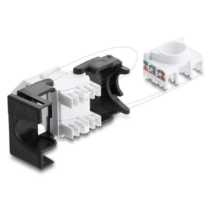 DeLOCK 90936 Módulo Keystone RJ45 a LSA Cat.6 Plano Negro/Blanco DeLOCK 90936 Módulo Keystone RJ45 a LSA Cat.6 Plano Negro/Blanco