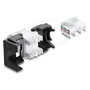 DeLOCK 90936 Módulo Keystone RJ45 a LSA Cat.6 Plano Negro/Blanco
