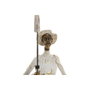 DKD Home Decor Figura de Resina Blanco y Dorado 9x8x25 cm