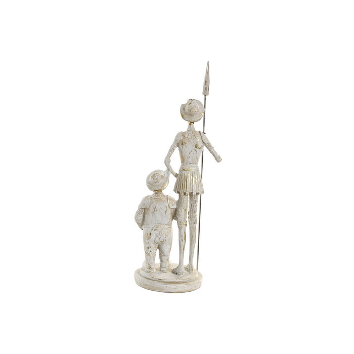 DKD Home Decor Figura de Resina Blanco y Dorado 9x8x25 cm DKD Home Decor Figura de Resina Blanco y Dorado 9x8x25 cm