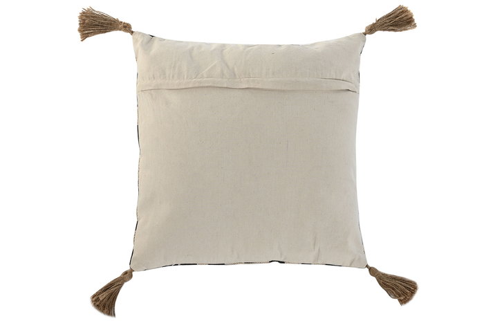 DKD Home Decor Cojín India 1c24 Boho Algodón Lino 45 x 45 cm