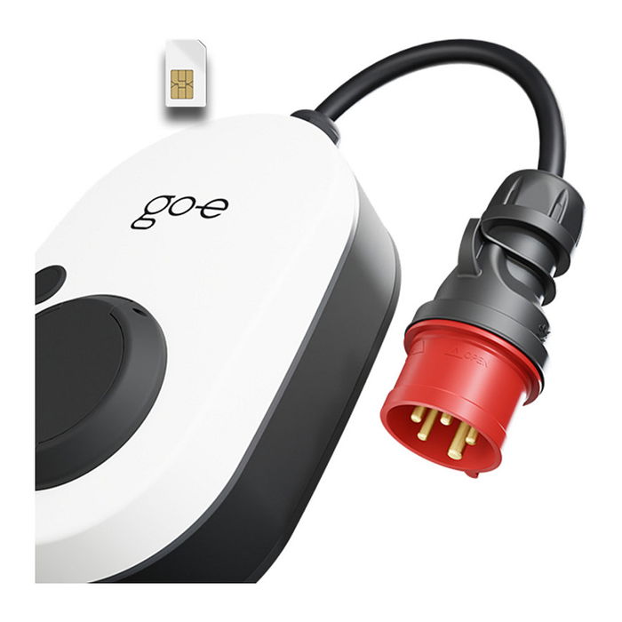 go-e Charger Gemini flex 2.0 Estación de carga móvil 11 kW (16A 3-fases) con 4G/LTE, color blanco/negro