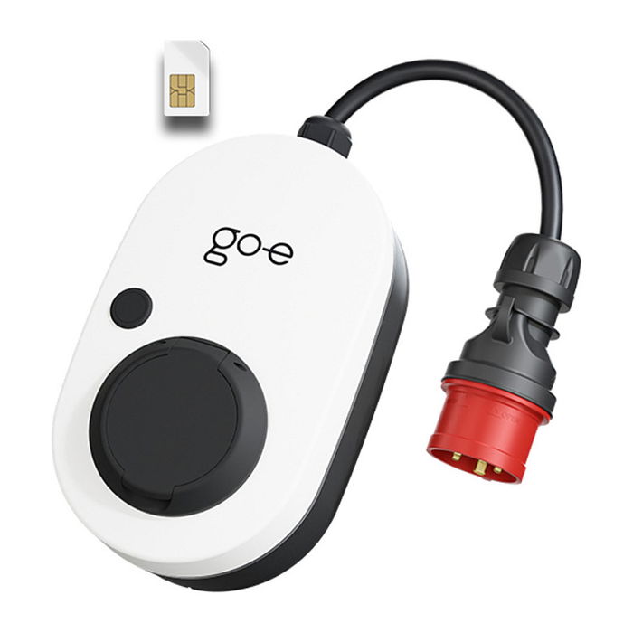 go-e Charger Gemini flex 2.0 Estación de carga móvil 11 kW (16A 3-fases) con 4G/LTE, color blanco/negro