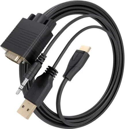 Aisens Cable Conversor HDMI a SVGA + Audio con Jack 3.5 mm y USB para Alimentación A122-1015, 2 m, Negro Aisens Cable Conversor HDMI a SVGA + Audio con Jack 3.5 mm y USB para Alimentación A122-1015, 2 m, Negro