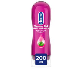 Durex PLAY MASSAGE ALOE VERA Gel Masaje y Lubricante con Aloe Vera, 200 ml