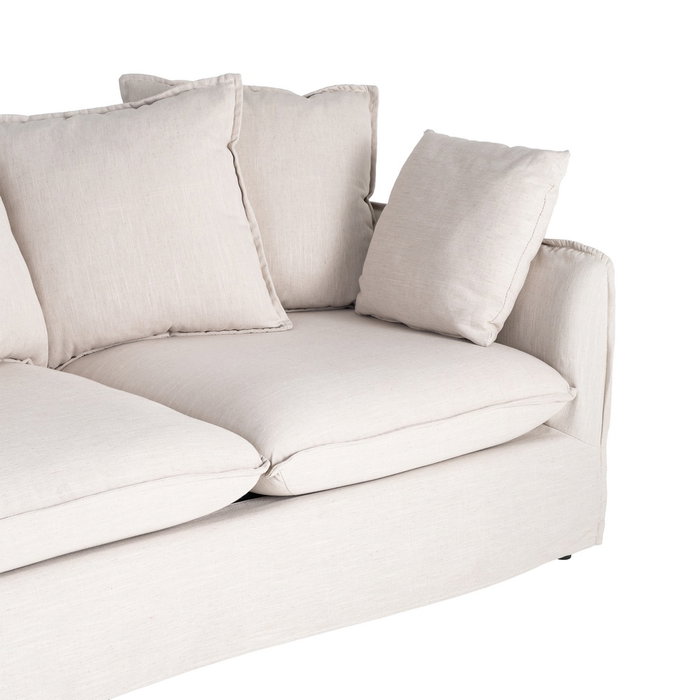 Sofá 2 Plazas Beige Dm-Tejido Salón 158 X 102 X 77 cm