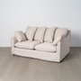 Sofá 2 Plazas Beige Dm-Tejido Salón 158 X 102 X 77 cm