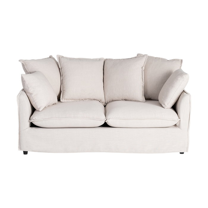 Sofá 2 Plazas Beige Dm-Tejido Salón 158 X 102 X 77 cm
