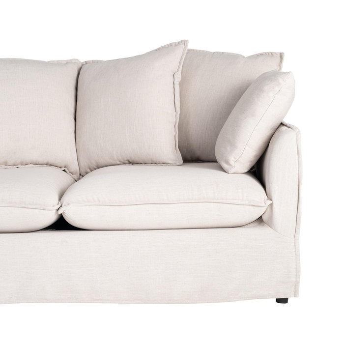 Sofá 2 Plazas Beige Dm-Tejido Salón 158 X 102 X 77 cm