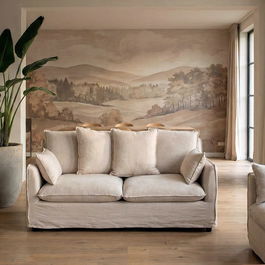 Sofá 2 Plazas Beige Dm-Tejido Salón 158 X 102 X 77 cm