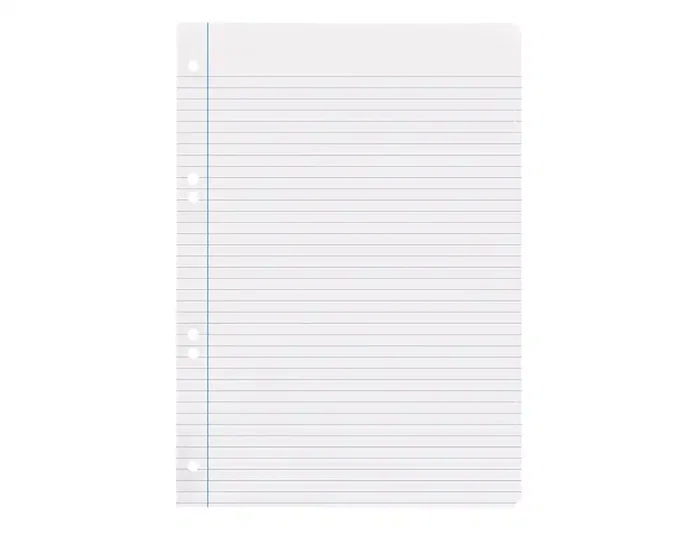 Liderpapel Recambio Cuarto 100 Hojas 60g Horizontal con Margen y 6 Taladros