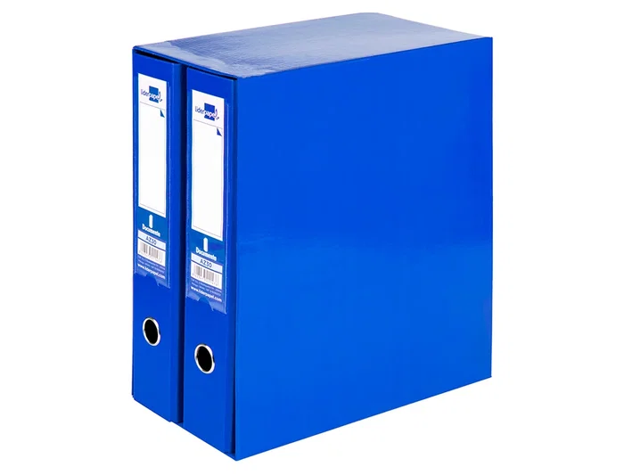 Liderpapel Archivador Folio 2 Anillas Mecanismo de Palanca 75mm Azul