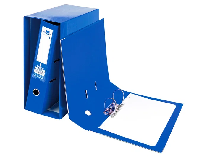 Liderpapel Archivador Folio 2 Anillas Mecanismo de Palanca 75mm Azul