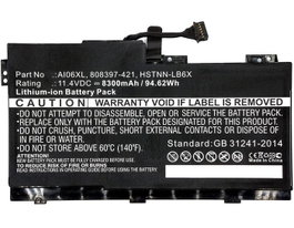 CoreParts Batería para Laptop HP 95.76Wh 11.4V 8400mAh Black