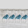 Emuca Soporte para copas para muebles de 4 líneas, longitud 280mm, Acero, Cromado