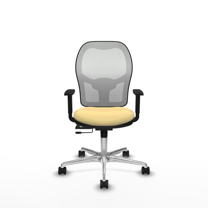 PIQUERAS Y CRESPO Silla de oficina Jorquera con mecanismo Sincro/Traslack, Crema y Blanco PIQUERAS Y CRESPO Silla de oficina Jorquera con mecanismo Sincro/Traslack, Crema y Blanco
