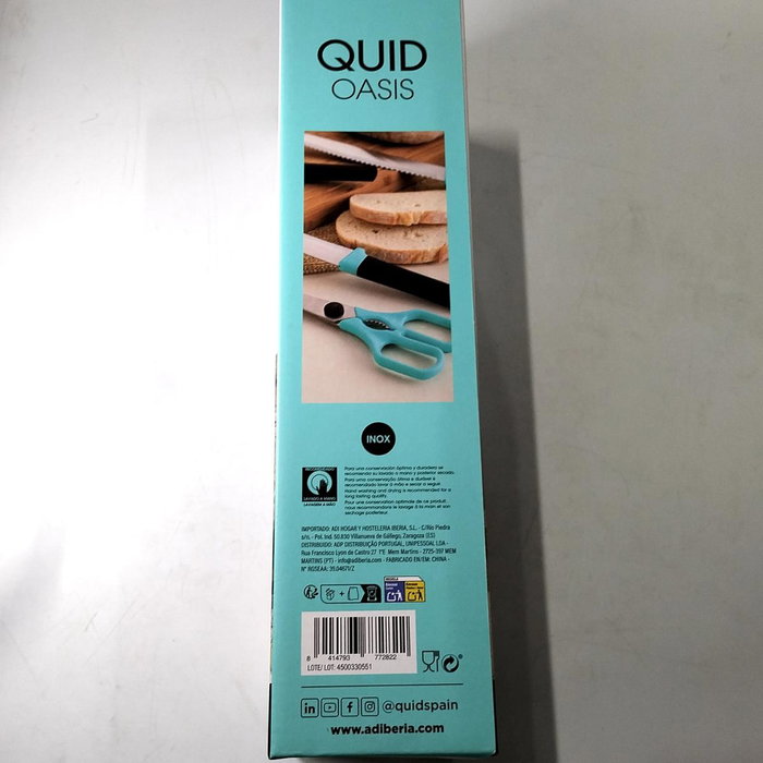 Quid Set de cuchillos y tijera Oasis Azul