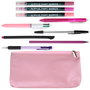 CMP General Juego De Estuche Con Bolis Rosa-Lila - Kit de Escritura y Colorear, Incluye Rotuladores, Bolígrafos y Lápices