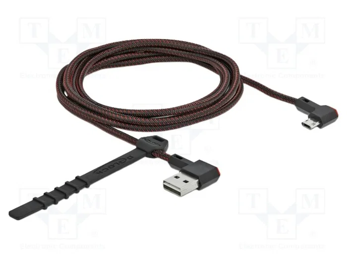 DeLOCK Cable USB 2.0 Tipo-A a Micro-B Angular, 2 m, Negro DeLOCK Cable USB 2.0 Tipo-A a Micro-B Angular, 2 m, Negro
