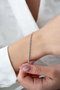 Heliophilia Silver NRZ1000239 Pulsera Plata de Ley con Aguamarina y Acabado Rodiado, 16+3 cm