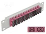 DeLOCK Panel de conexión de fibra óptica 10″ 12 puertos SC Duplex gris