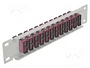 DeLOCK Panel de conexión de fibra óptica 10″ 12 puertos SC Duplex gris