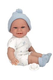 Muñecas Arias Elegance 34 cm Babyto Azul con Mecanismo de Risa Try Me
