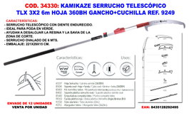 KAMIKAZE Serrucho Teles-TLX 3x2=6 MT Hoja 360BH Ganc+Cuchi