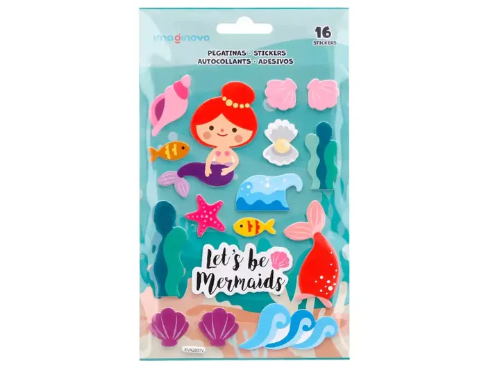 Imaginovo Pegatinas Magic Dreams Sirenas con Relieve 210x130 mm en Blister