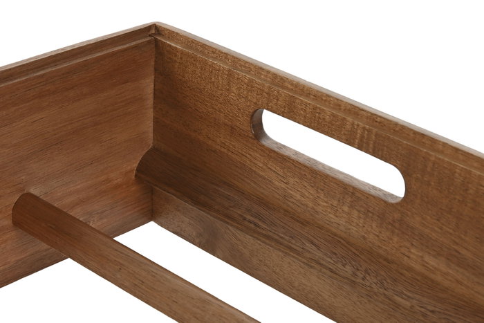 DKD Home Decor Botellero de Acacia de 3 Compartimentos, Apilable Natural