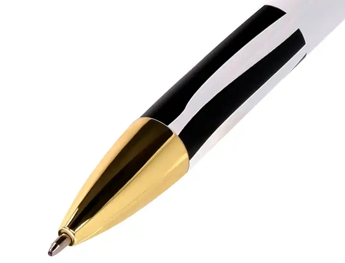 Belius Dualita Bolígrafo Cuerpo Blanco Tinta Azul Diseño Elegante Contemporáneo 1 mm