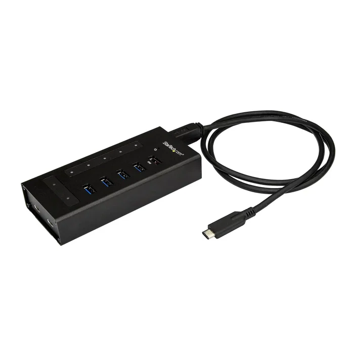 StarTech.com Hub USB-C HB30C5A2CST de 7 Puertos (5x USB-A + 2x USB-C) USB 3.2 Gen 1 5Gbps - Alimentado - Carga BC 1.2 - Caja Metálica