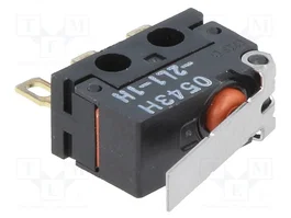 Aratas (Formerly Omron Components) D2FD-2L1-1H Microconmutador SNAP ACTION SPDT con palanca de 13mm