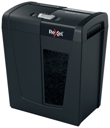 Rexel 2020124EU Triturador de Papel de Corte Cruzado, 4x40 mm, Capacidad 10 Hojas, Negro