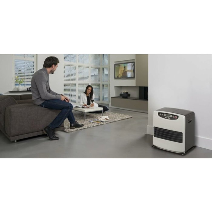 Qlima Estufa de gasóleo electrónica SRE 9046C2 Blanco y negro