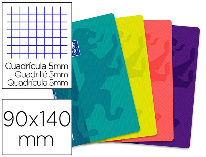 Oxford Libreta escolar Openflex 48 hojas cuadro 5 mm colores surtidos Oxford Libreta escolar Openflex 48 hojas cuadro 5 mm colores surtidos