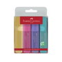 Faber-Castell Estuche de 4 Marcadores Fluorescentes Textliner Surtido Pastel